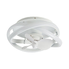 Load image into Gallery viewer, Vaczon 13&quot; Flush Mount Caged Fan with Light and Remote Control

