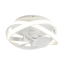 Load image into Gallery viewer, Vaczon 13&quot; Flush Mount Caged Fan with Light and Remote Control
