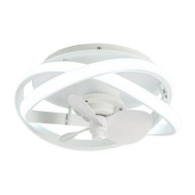 Load image into Gallery viewer, Vaczon 13&quot; Flush Mount Caged Fan with Light and Remote Control
