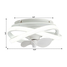 Load image into Gallery viewer, Vaczon 13&quot; Flush Mount Caged Fan with Light and Remote Control
