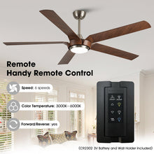 Carregar imagem no visualizador da galeria, 65&quot; Fury Farmhouse DC Motor Downrod Mount Ceiling Fan with Lighting and Remote Control
