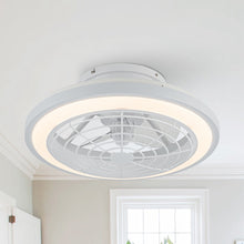 Cargar imagen en el visor de la galería, 20&quot; Ikon Modern DC Motor Flush Mount Reversible Ceiling Fan with Lighting and Remote Control
