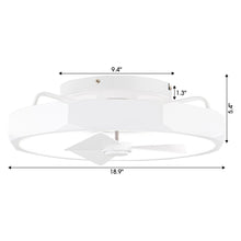Load image into Gallery viewer, 19&quot; Britton Flush Mount Reversible Ceiling Fan with Remote Control
