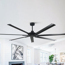 Cargar imagen en el visor de la galería, 84&quot; or 100&quot; Industrial Downrod Mount Ceiling Fan with Remote Control
