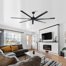 Cargar imagen en el visor de la galería, 84&quot; or 100&quot; Industrial Downrod Mount Ceiling Fan with Remote Control
