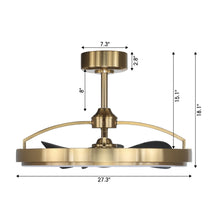 Carregar imagem no visualizador da galeria, 27&quot; Arthur Industrial DC Motor Downrod Mount Ceiling Fan with Lighting and Remote Control
