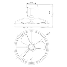 Carregar imagem no visualizador da galeria, 27&quot; Arthur Industrial DC Motor Downrod Mount Ceiling Fan with Lighting and Remote Control
