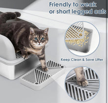 Load image into Gallery viewer, Suzzipaws Enclosed Stainless Steel Cat Litter Box with Lid Extra Large Litter Box for Big Cats XL Metal Litter Pan Tray with High Wall Sides Enclosure
