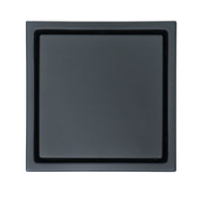 Load image into Gallery viewer, Matte Black stainless floor drain 6x6inch
