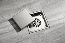 Load image into Gallery viewer, Brushed nickel stainless floor drain 6x6inch
