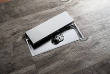 Load image into Gallery viewer, Brushed nickel stainless floor drain 11.8inch x 4.3 inch

