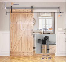 Load image into Gallery viewer, SMARTSTANDARD 8ft Barn Door Hardware kit, Barn Door Track, Sliding Door Hardware kit, Smoothly and Quietly - Heavy Duty Sturdy -Easy to Install, Fit 4
