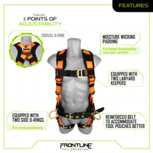 Carregar imagem no visualizador da galeria, Frontline 50CTB Combat Construction Style Full Body Harness with Tongue Buckle Belt &amp; Legs 3X/4X
