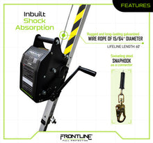 Load image into Gallery viewer, Frontline RUW60 MEGApod 60&#39; Confined Space Winch with Galvanized Steel Cable
