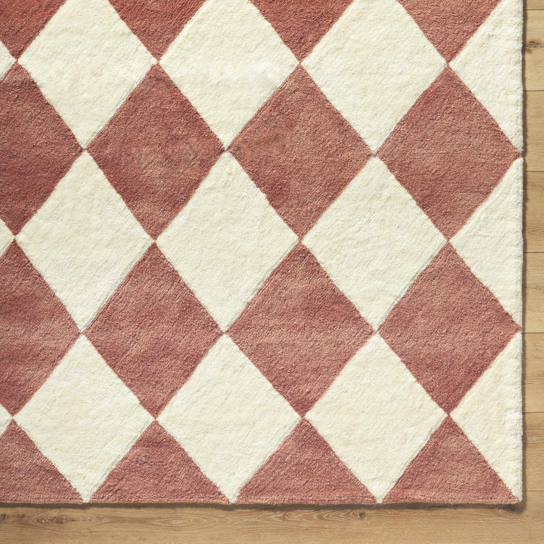 Almeda Diamond Washable Wool Rug