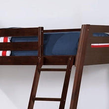 Cargar imagen en el visor de la galería, Solid Wood Twin / Full Bunk Bed with Reversible Angled Ladder and Underbed Drawers

