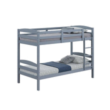 Load image into Gallery viewer, Transitional Solid Hardwood Twin over Twin Bunk Bed, Patented Insert &amp; Lock Joint for Extra Safety for Kids
