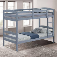 Load image into Gallery viewer, Transitional Solid Hardwood Twin over Twin Bunk Bed, Patented Insert &amp; Lock Joint for Extra Safety for Kids
