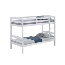 Load image into Gallery viewer, Transitional Solid Hardwood Twin over Twin Bunk Bed, Patented Insert &amp; Lock Joint for Extra Safety for Kids
