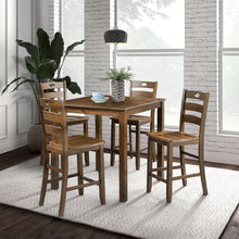 Load image into Gallery viewer, 36&quot;H Solid Rubberwood and Wood Veneer 5-Piece Counter Ht. Table Set
