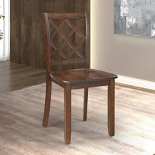 Load image into Gallery viewer, 48&quot;W Solid Rubberwood 5-Piece Dining Table Set with Diamond Chair Back
