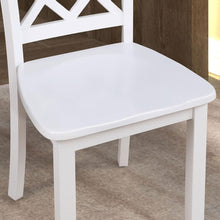 Load image into Gallery viewer, 48&quot;W Solid Rubberwood 5-Piece Dining Table Set with Diamond Chair Back
