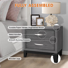 Load image into Gallery viewer, Furniture of America Lucien Modern Wood Nightstand with 2 Drawers
