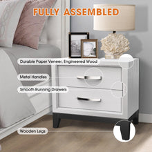 Load image into Gallery viewer, Furniture of America Lucien Modern Wood Nightstand with 2 Drawers
