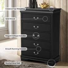 Load image into Gallery viewer, Transitional 5-Drawer 31.5 in. Wide Chest of Drawers with Bracket Feet
