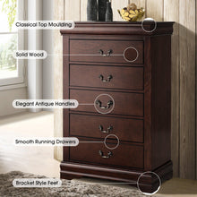 Load image into Gallery viewer, Transitional 5-Drawer 31.5 in. Wide Chest of Drawers with Bracket Feet
