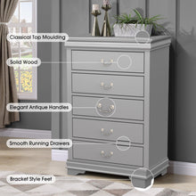 Load image into Gallery viewer, Transitional 5-Drawer 31.5 in. Wide Chest of Drawers with Bracket Feet
