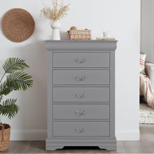 Load image into Gallery viewer, Transitional 5-Drawer 31.5 in. Wide Chest of Drawers with Bracket Feet
