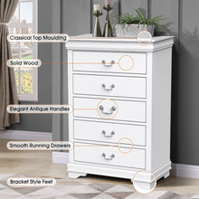 Load image into Gallery viewer, Transitional 5-Drawer 31.5 in. Wide Chest of Drawers with Bracket Feet
