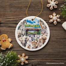Carregar imagem no visualizador da galeria, Artistic San Diego Zoo Classic Handcrafted Ornament, California State Ceramic Souvenir and Tree Decor
