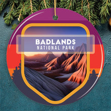 Carregar imagem no visualizador da galeria, Badlands National Park Retro Style Ornament, South Dakota Tourist Attraction and Gift
