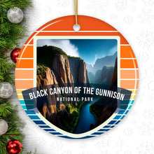 Carregar imagem no visualizador da galeria, Black Canyon of Gunnison National Park Retro Style Ornament, Colorado Tourist Attraction and Gift
