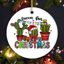 Carregar imagem no visualizador da galeria, Cute Succulent Plant Themed Funny Ornament, Succa for Christmas, Cactus Garden Theme
