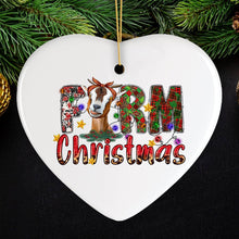 Load image into Gallery viewer, Fun and Festive Farm Christmas Ornament with Goat and Plaids
