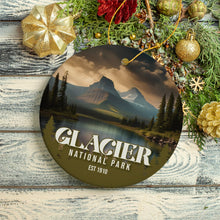 Carregar imagem no visualizador da galeria, Glacier National Park Retro Ornament, Montana Souvenir and Travel Gift
