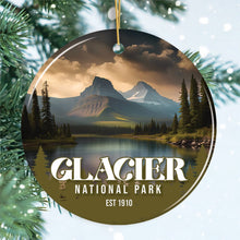 Carregar imagem no visualizador da galeria, Glacier National Park Retro Ornament, Montana Souvenir and Travel Gift
