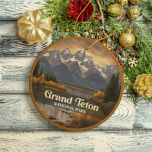Carregar imagem no visualizador da galeria, Grand Teton National Park Retro Style Ornament, Wyoming USA Tourist Attraction and Gift
