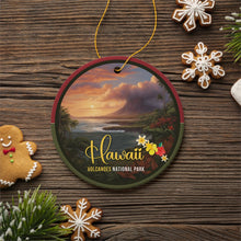 Carregar imagem no visualizador da galeria, Hawaii Volcanoes National Park Retro Style Ornament, Hawaii USA Tourist Attraction and Gift
