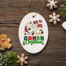 Cargar imagen en el visor de la galería, Ho Ho Ho Gamer Christmas Ornament, Video Game Lover Holiday Gift
