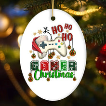 Cargar imagen en el visor de la galería, Ho Ho Ho Gamer Christmas Ornament, Video Game Lover Holiday Gift
