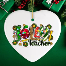 Carregar imagem no visualizador da galeria, Jolly Teacher Mentor and Instructor Holiday Gift, Christmas Ornament for School Class
