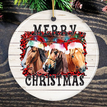 Load image into Gallery viewer, Merry Christmas Horse Stable Christmas Ornament
