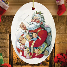 Carregar imagem no visualizador da galeria, Merry Old Santa Claus Vintage Thomas Nast Legendary 1880s Art Christmas Ornament
