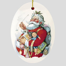 Carregar imagem no visualizador da galeria, Merry Old Santa Claus Vintage Thomas Nast Legendary 1880s Art Christmas Ornament
