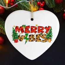 Carregar imagem no visualizador da galeria, Merry Vibes Energetic Rock Theme Christmas Ornament
