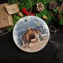 Carregar imagem no visualizador da galeria, Oh Holy Night Nativity Religious Christmas Ornament, Birth of Jesus Decoration
